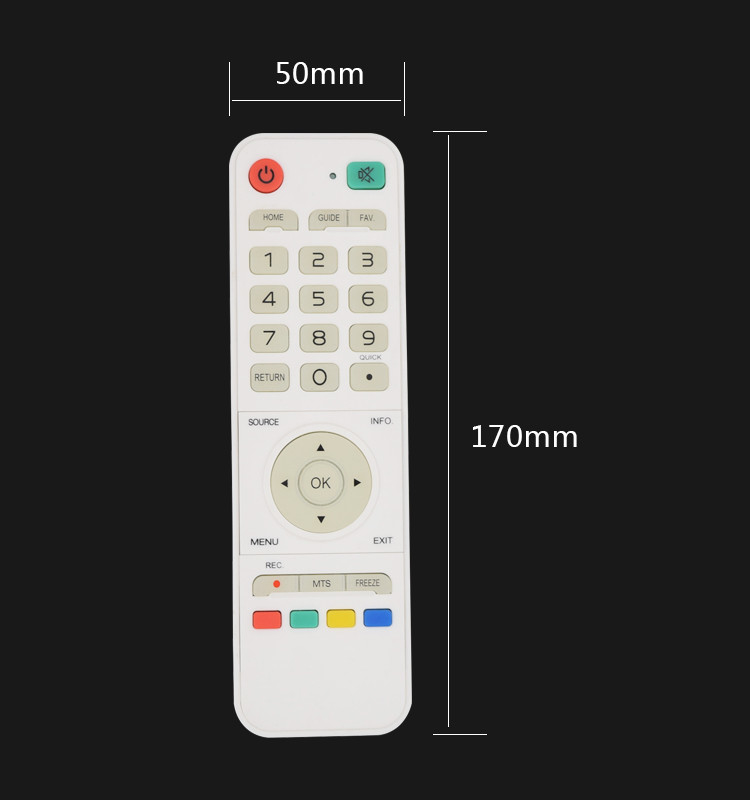 8m Infrared TV Remote Control 33 Keys White Shell For Smart Android Set Top Box