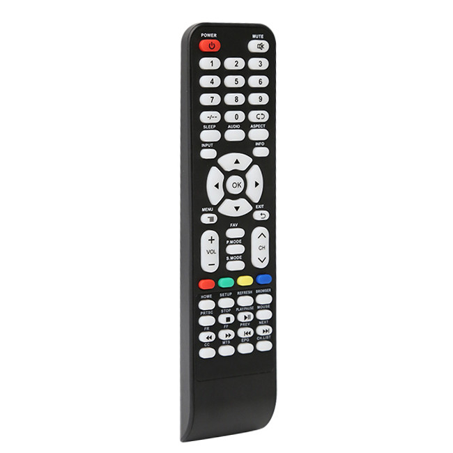 Plastic Hisense TV Remote Control Multi Function 53 Keys Black
