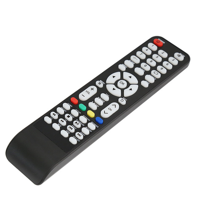 Plastic Hisense TV Remote Control Multi Function 53 Keys Black