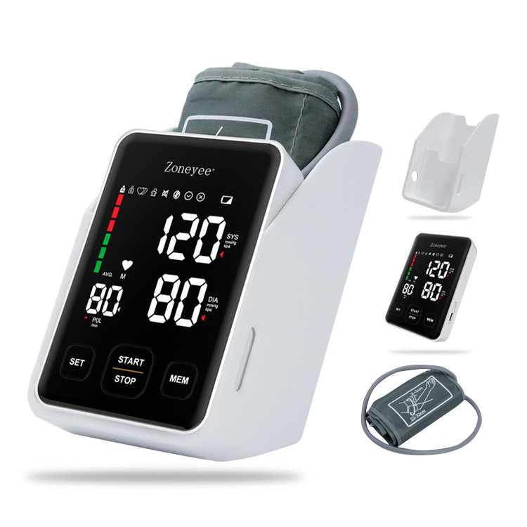 Black Color Portable Blood Pressure Monitoring Device For Hospital Electric 2*120 Memory Digital Blood Pressure Monitor