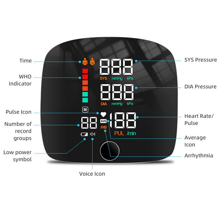 Medical Voice Wrist Sphygmomanometer BP Machine Eletronic Digital Wrist Blood Pressure Monitor