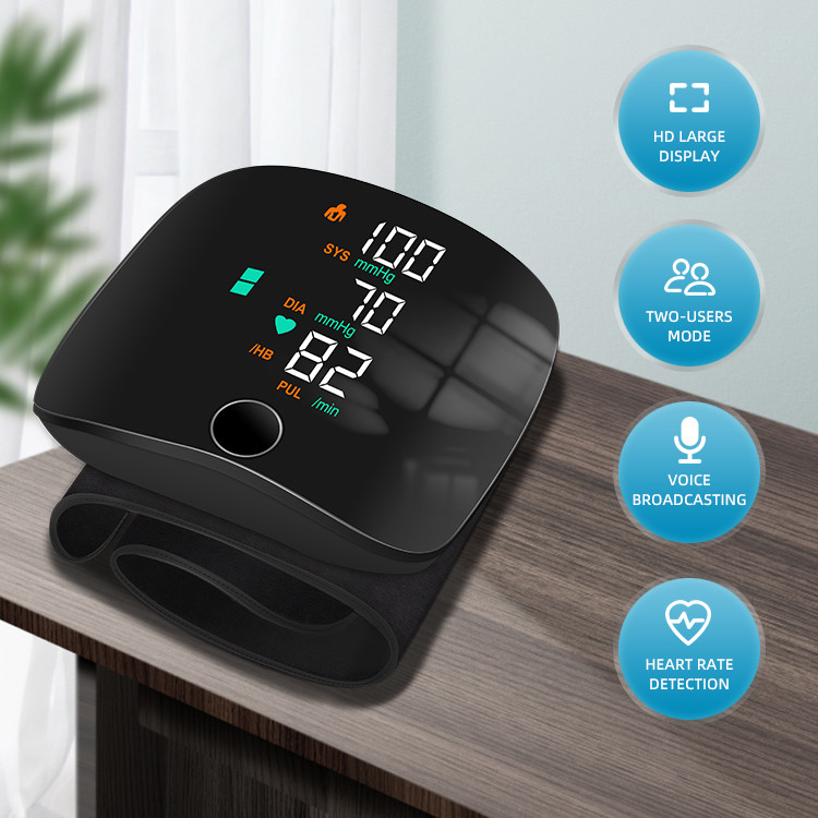 Newest Portable Automatic Wrist Bp Machine LCD Display Smart Sphygmomanometer Digital Electronic Blood Pressure Meter