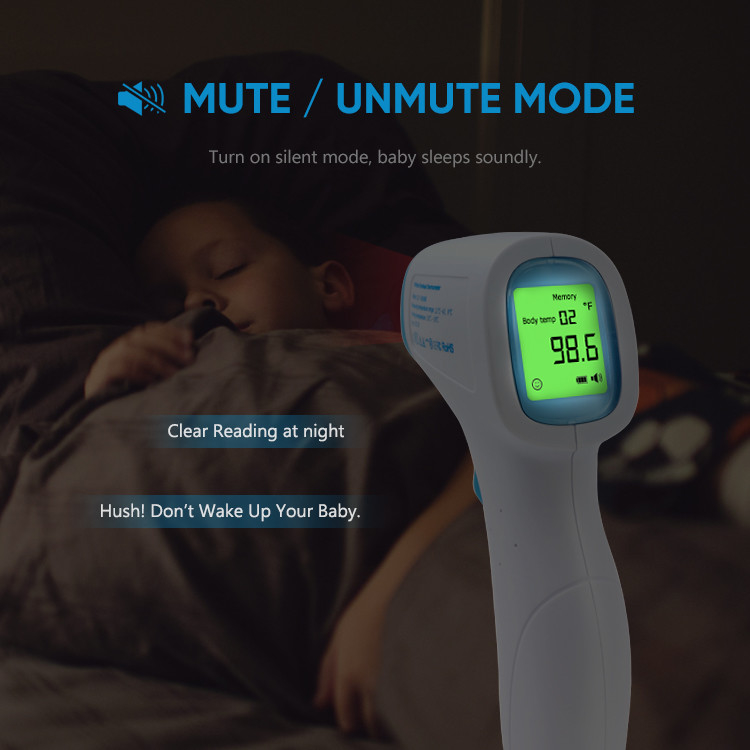 Medical Digital IR Thermometer 32 Memory Infrared Thermometer Electric CE ABS Forehead Thermometer Free Spare Parts