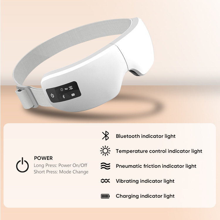 Bluetooth And Music Eye Relax Massager With Heating Hot Compress And Vibration Comfortable Warm Up Eye Therapy Eye Massa
