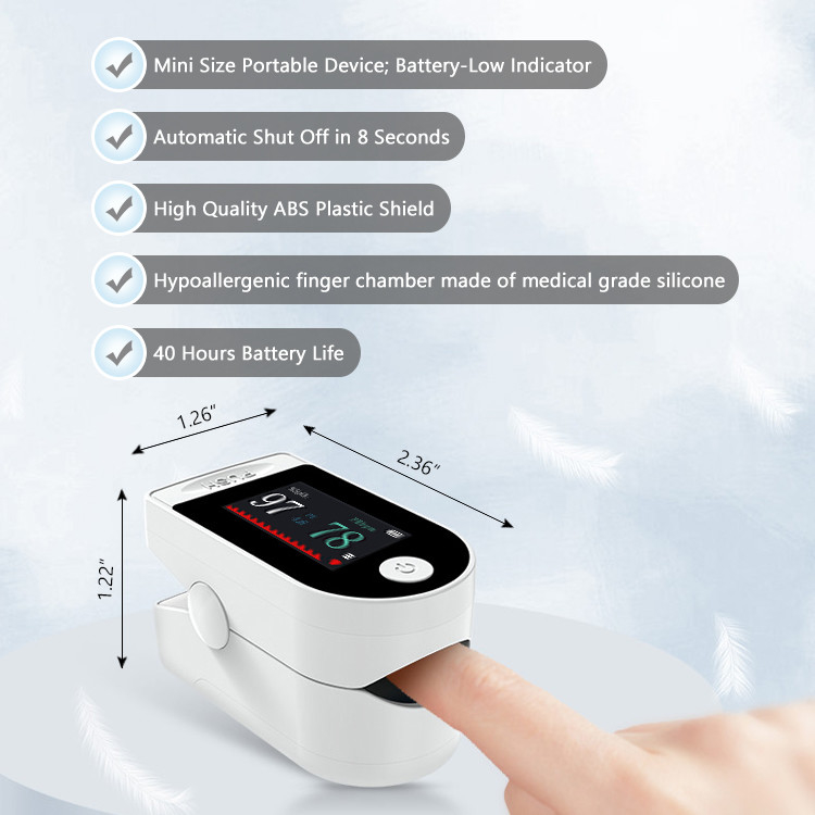 Blood Oxygen Saturation Device CE Certified Spo2 Oximeter Custom Heart Rate Finger Monitor Pulse Oximeter