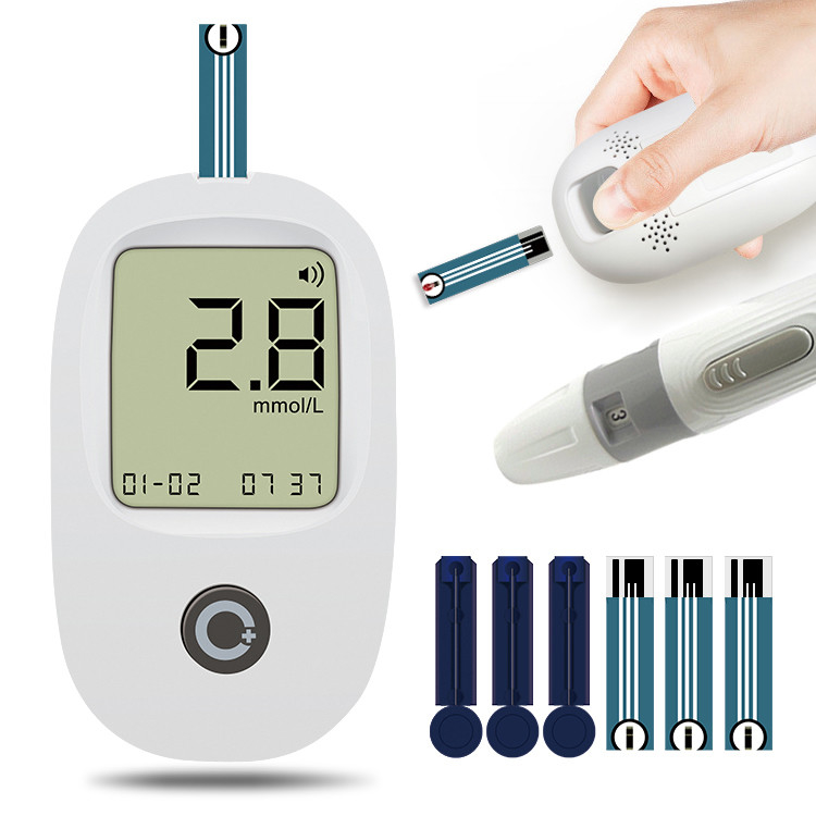 Medical Equipment Glucose Meter Quick Test Glucometer With 50 Test Strips and Lancets Kit