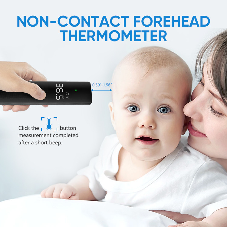 Clinically Digital Infrared Baby Contactless Forehead Fever Alarm Temperature Tracking Thermometer CE ISO Approved